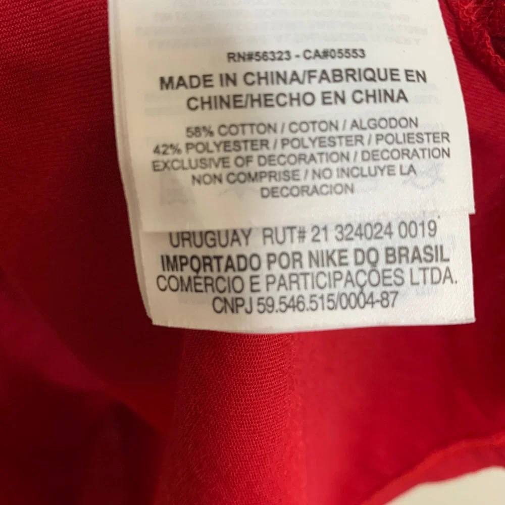 Nike Mens Medium Dri Fit Tee Red USA Spellout Olympic Team